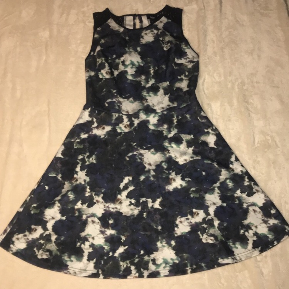 Mossimo Water Color Dress with Lace Detail